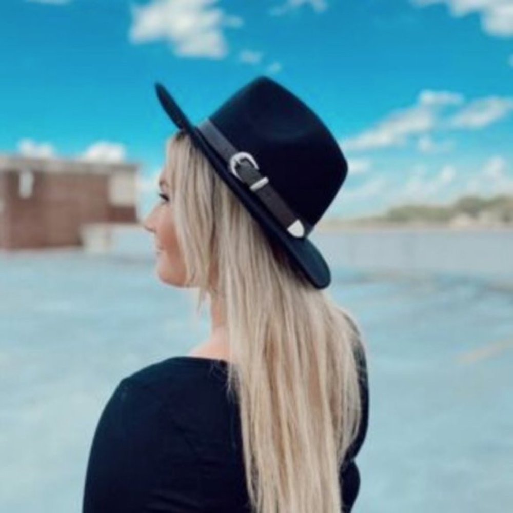 buckle black fedora hat - Picture 5 of 5